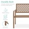 Best Choice Products Indoor Outdoor Steel Garden Bench w/ Geometric Backrest, Foot Levelers